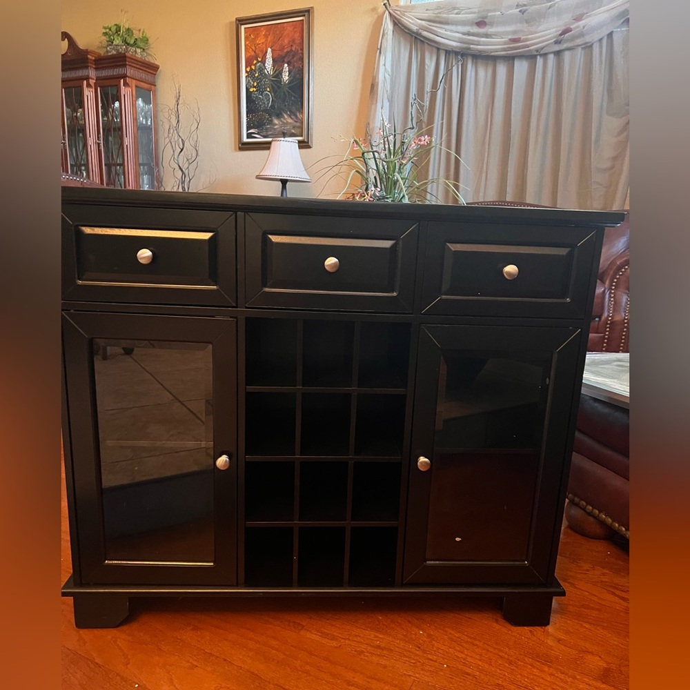 Buffet Server Wine Rack Table -